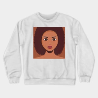 Beatiful girl with afro hair Crewneck Sweatshirt